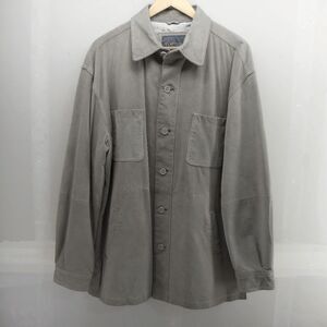 Van Heusen Leather Shirt Jacket Shacket Leather Long Sleeve Button Up Size L